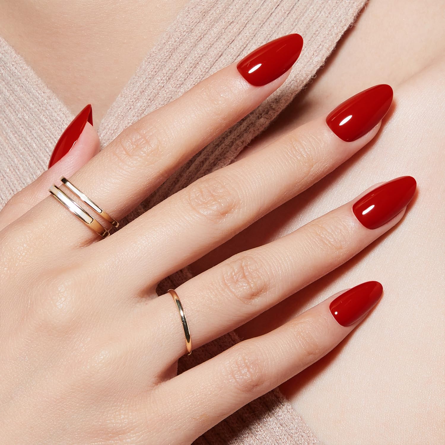 Modelones kit de uñas falsas con 32 piezas para todos los dedos