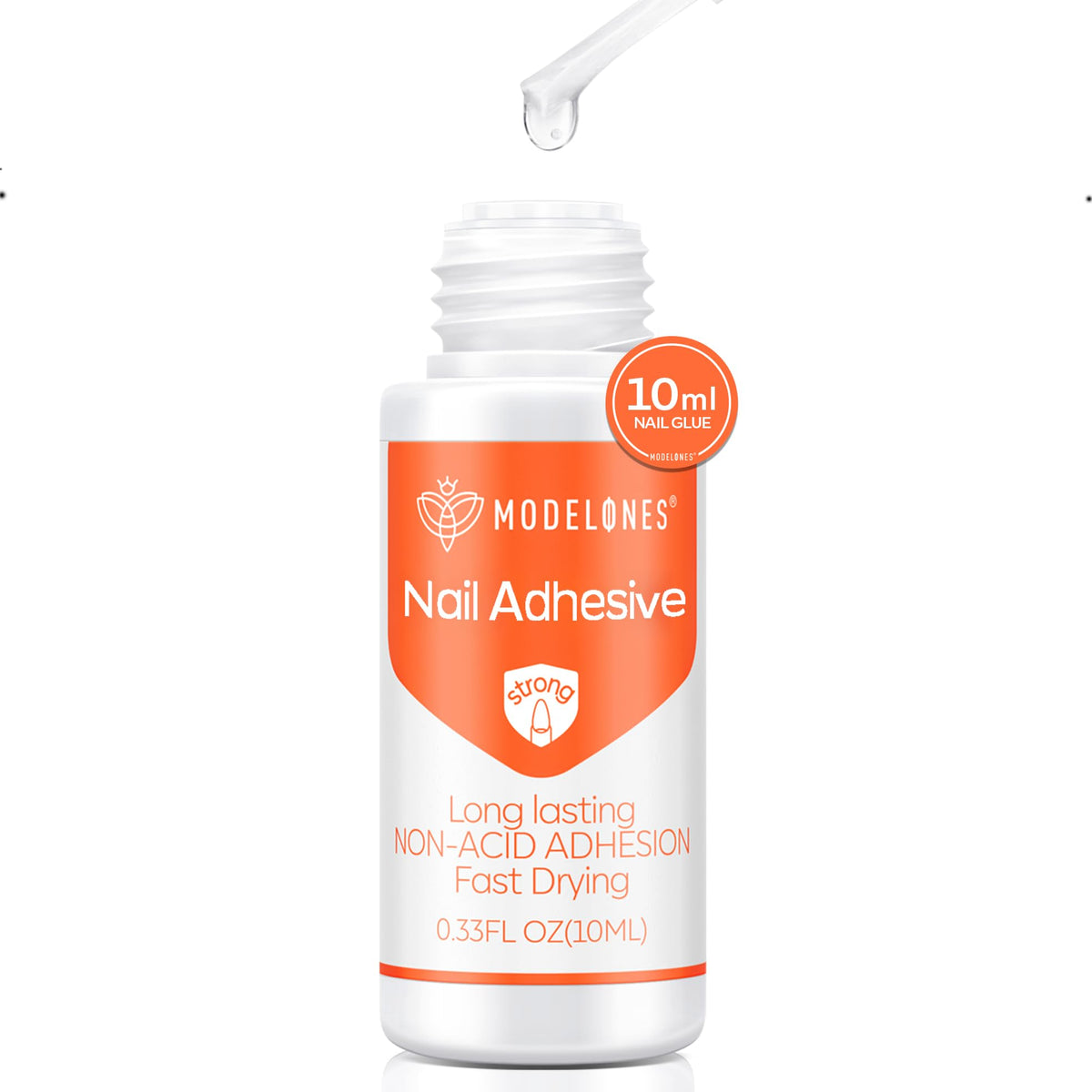 Modelones gel para uñas, frasco de 10 ml, fijación rápida para uñas postizas.