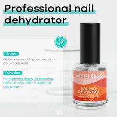 Modelones preparador de uñas sin ácido, 15 ml, base lista para gel