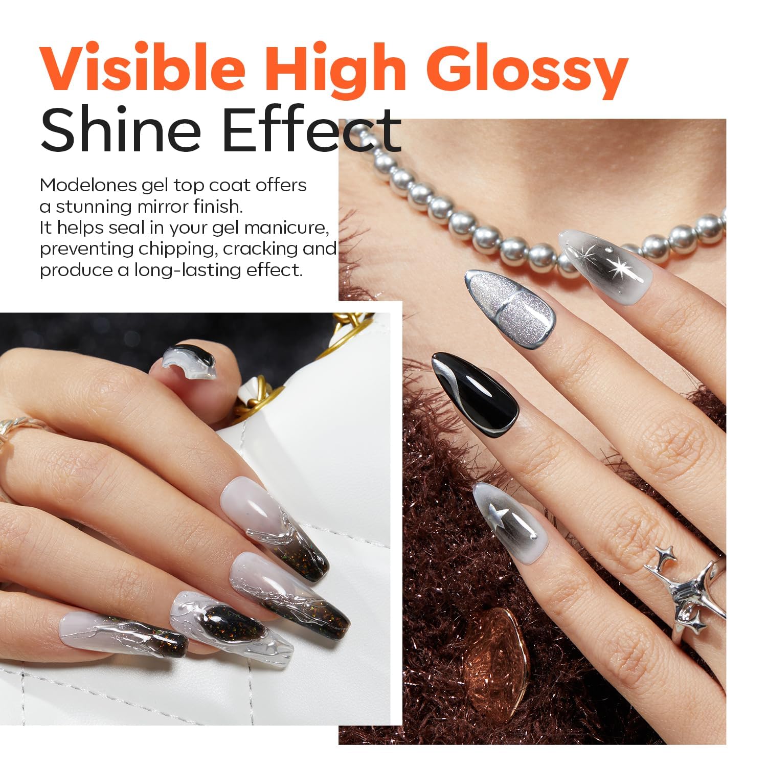 Modelones capa superior de gel protege uñas frágiles y evita roturas