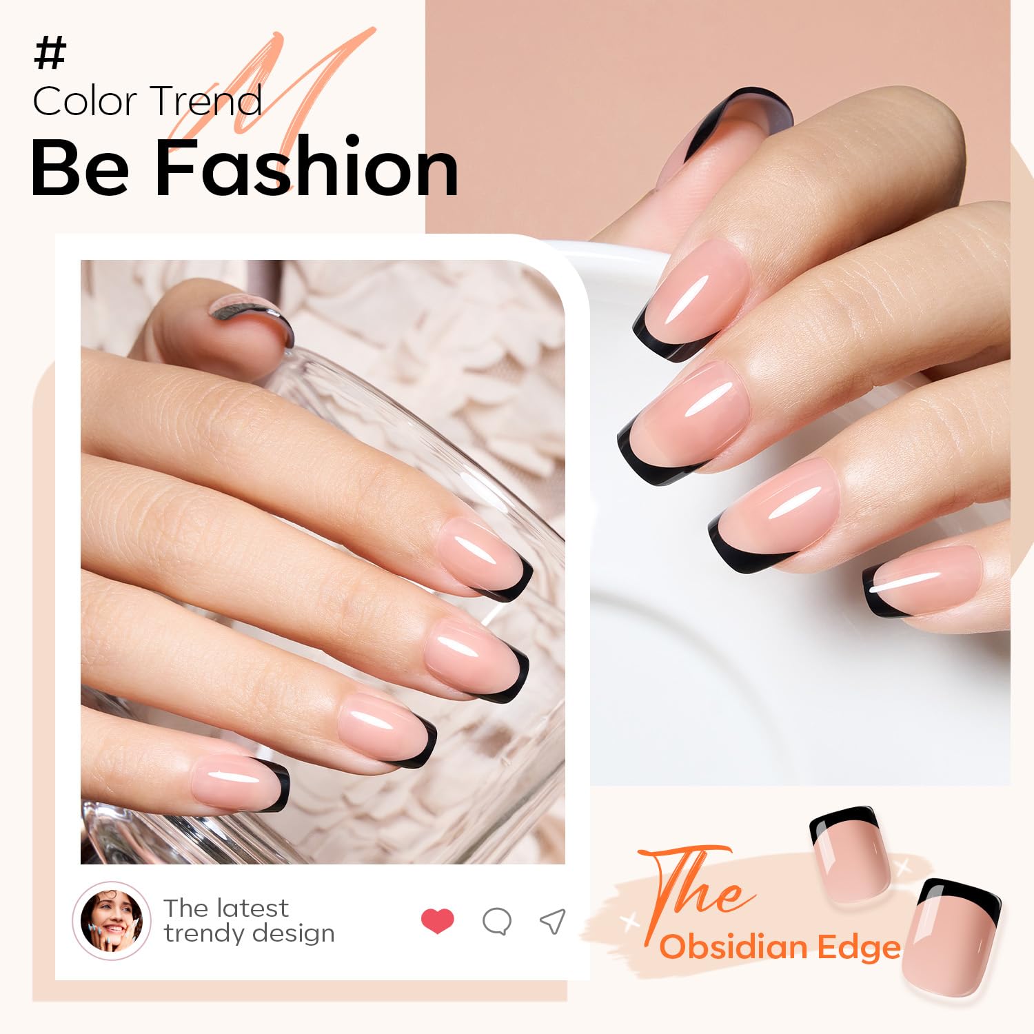 Modelones kit 32 uñas, 16 tallas para cambio de estilo