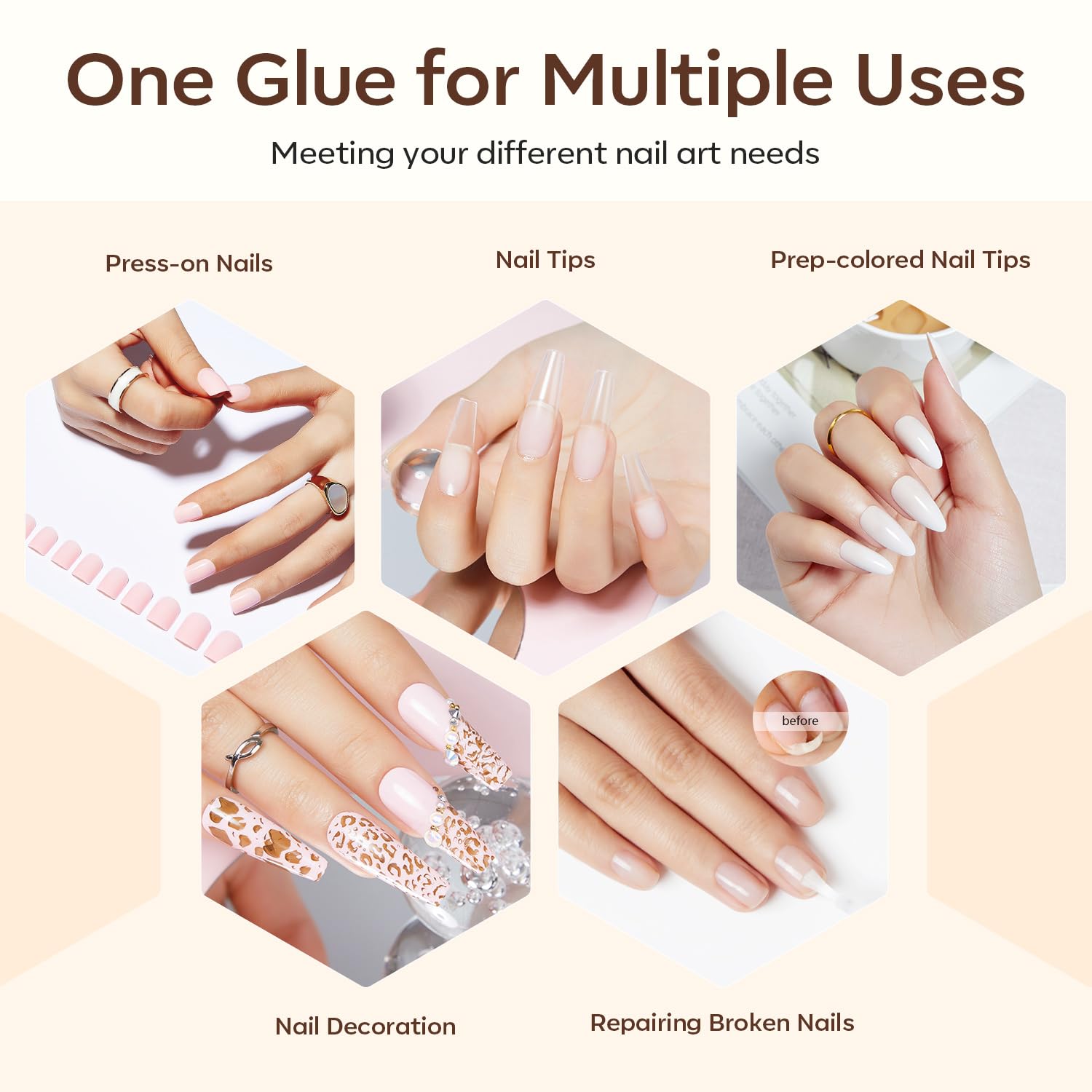 Modelones sin necesidad de lámpara, uso cómodo para manicura.