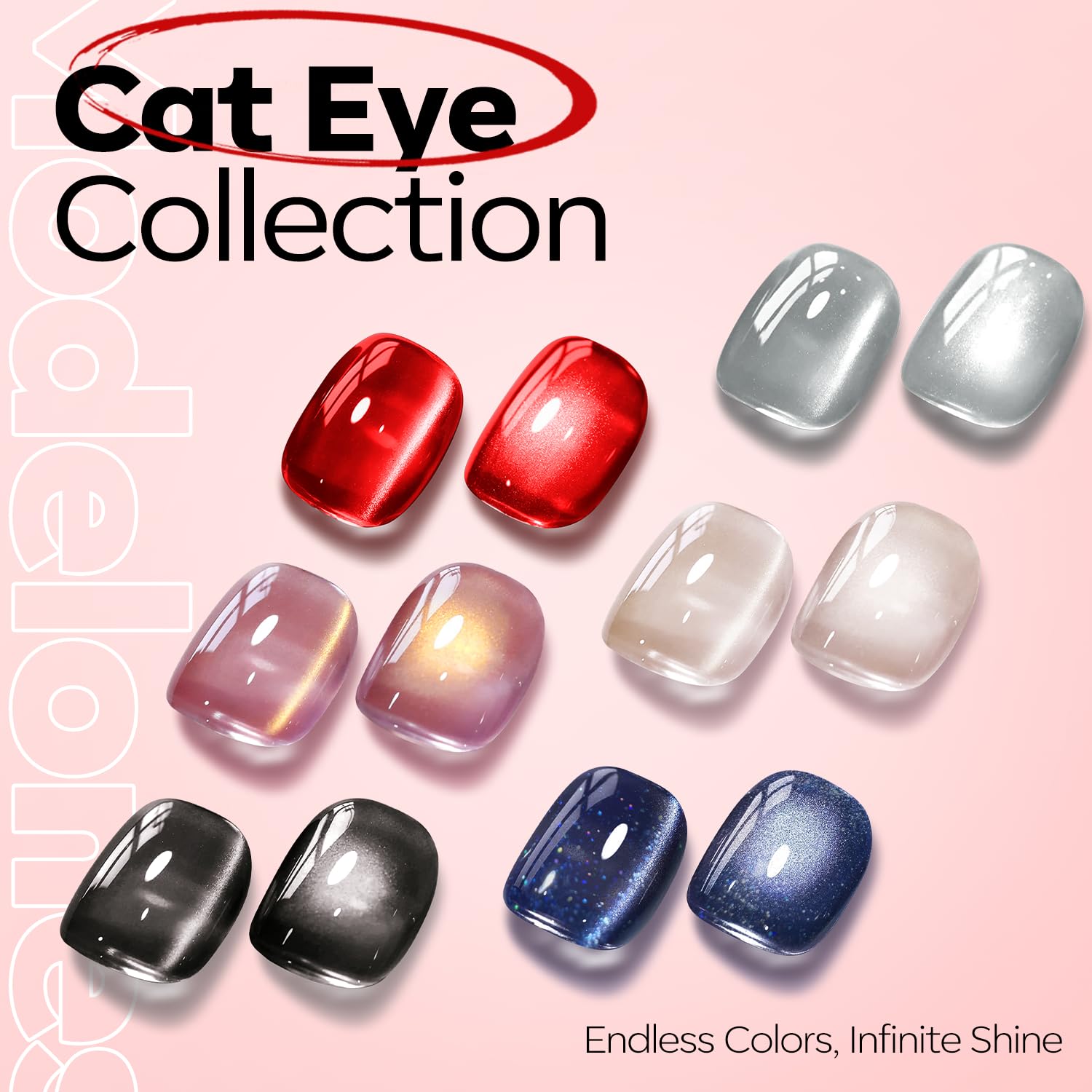 Modelones gel translucidido rojo para un look jelly suave.