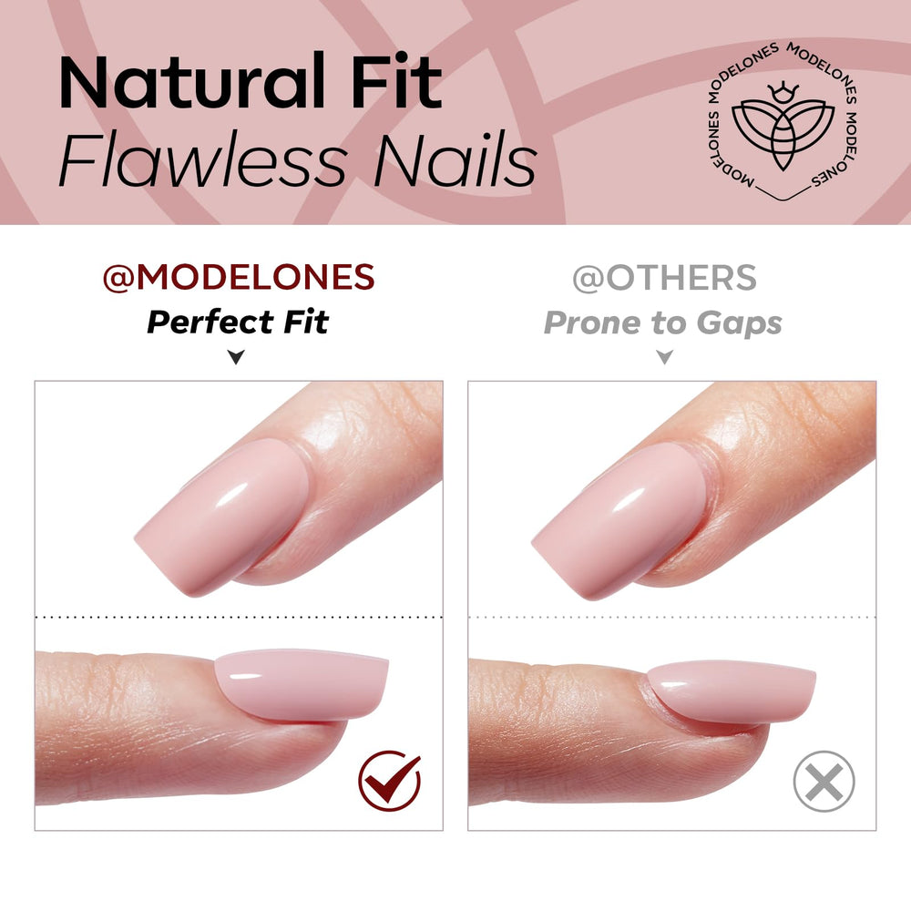 Modelones uñas de 32 piezas en 16 tallas para ajuste personalizado.