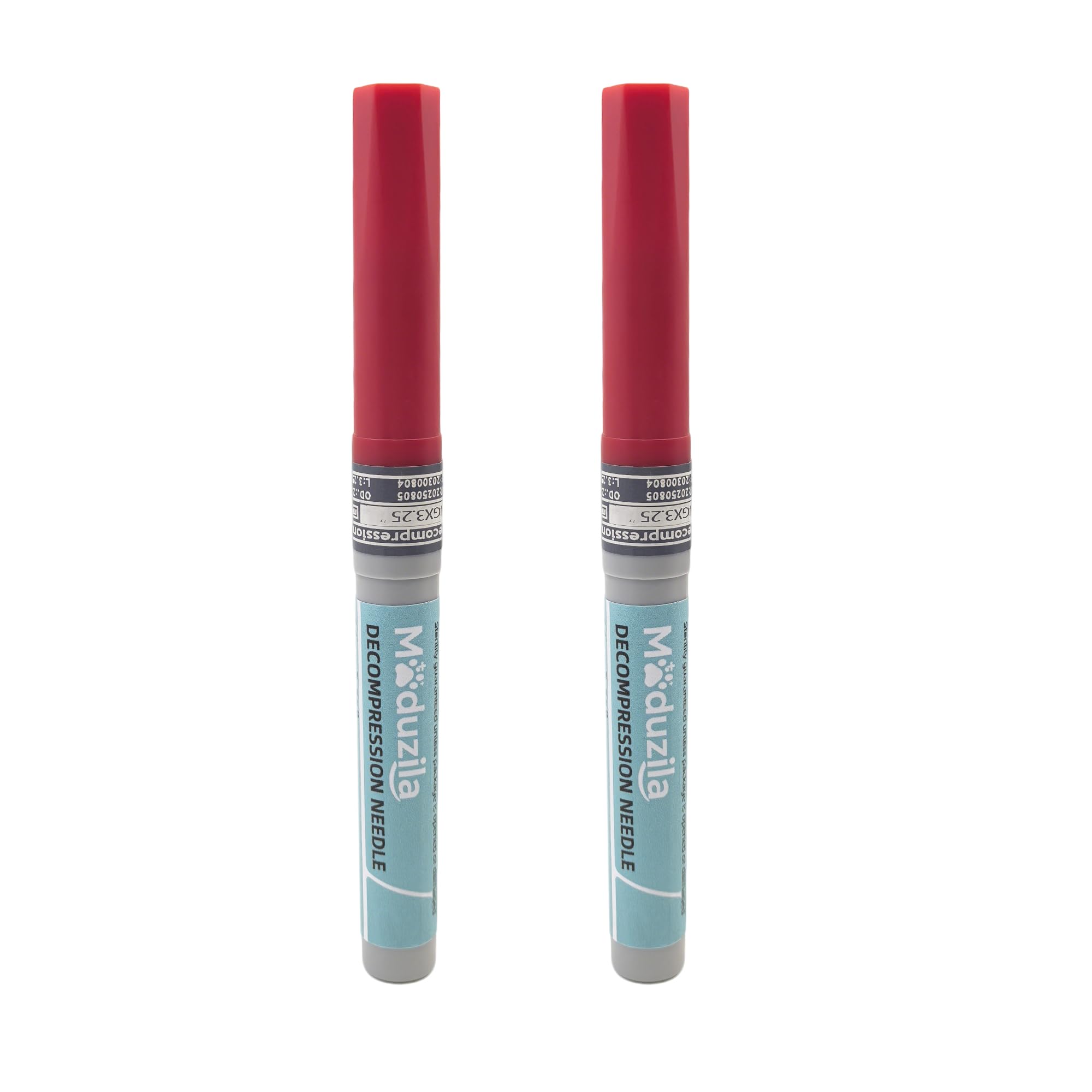 Moduzila agujas descompresion emergencia 14G en juego compacto para senderismo.