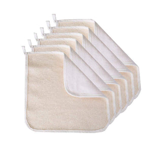 Toallas exfoliantes Mofuiry de seis piezas para uso corporal.
