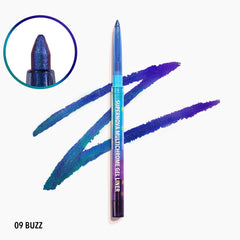 Moira Supernova Delineador en Gel multicolor Buzz: aplicación suave para delineado intenso y cambios de color.