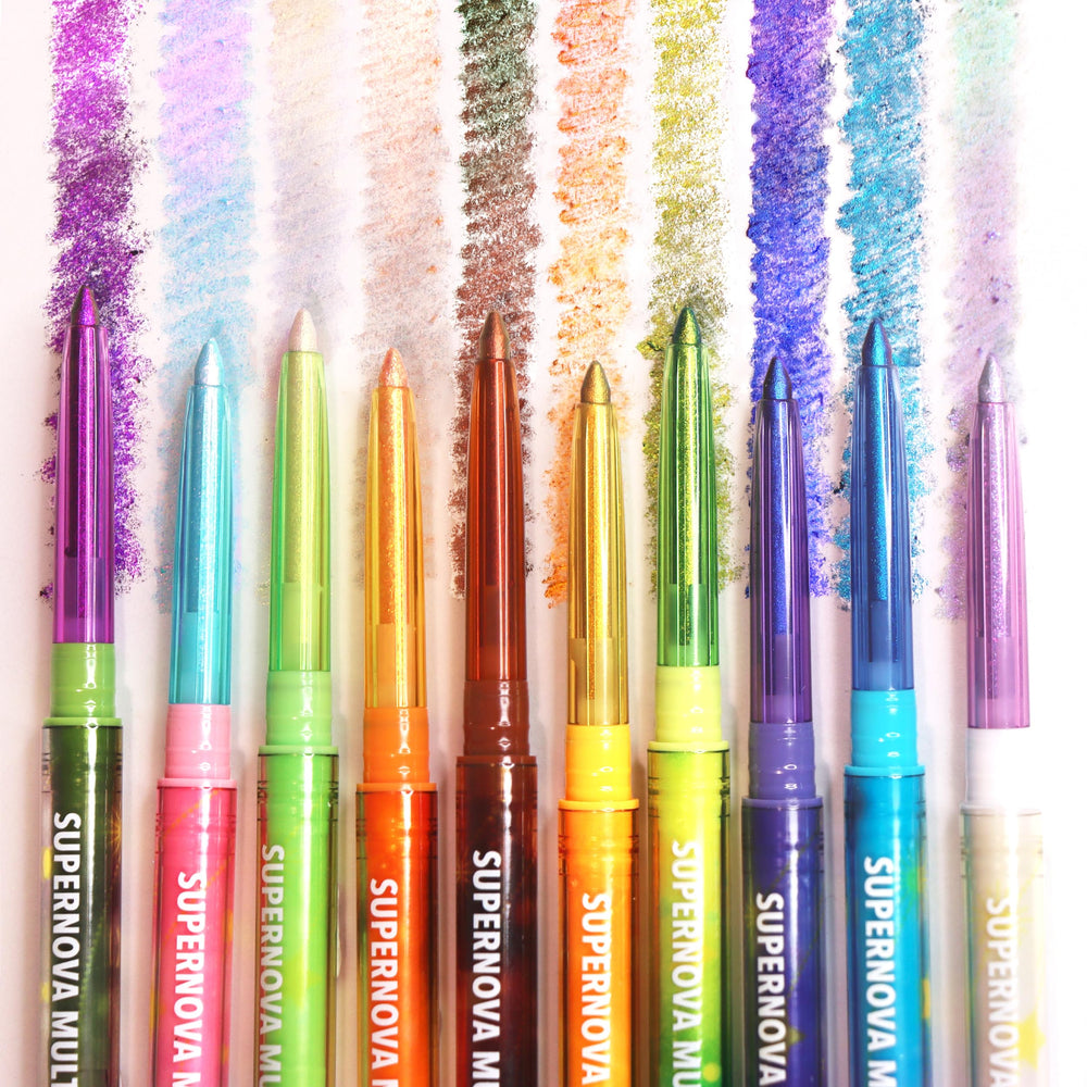 Moira Supernova Delineador en Gel multicolor Buzz: delineado preciso con efecto cromo para la noche.