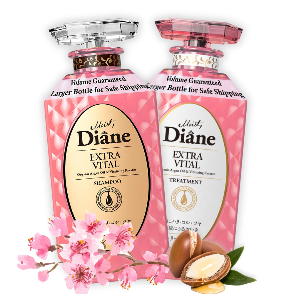 Moist Diane champú keratina y argán, botella para cabello suave e hidratado.