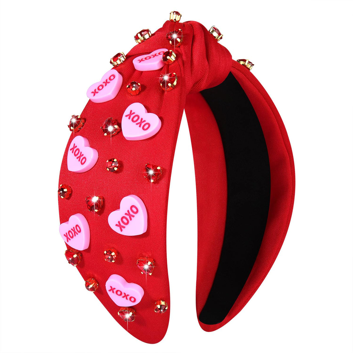 Mokkia diadema corazón rosa con cuentas para look romántico