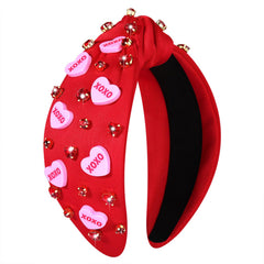 Mokkia diadema corazón rosa con cuentas para look romántico