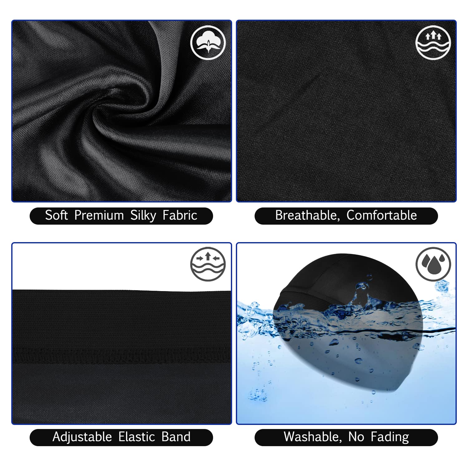 Durag Molain de satén para ondas 540, ajuste cómodo que no marca.