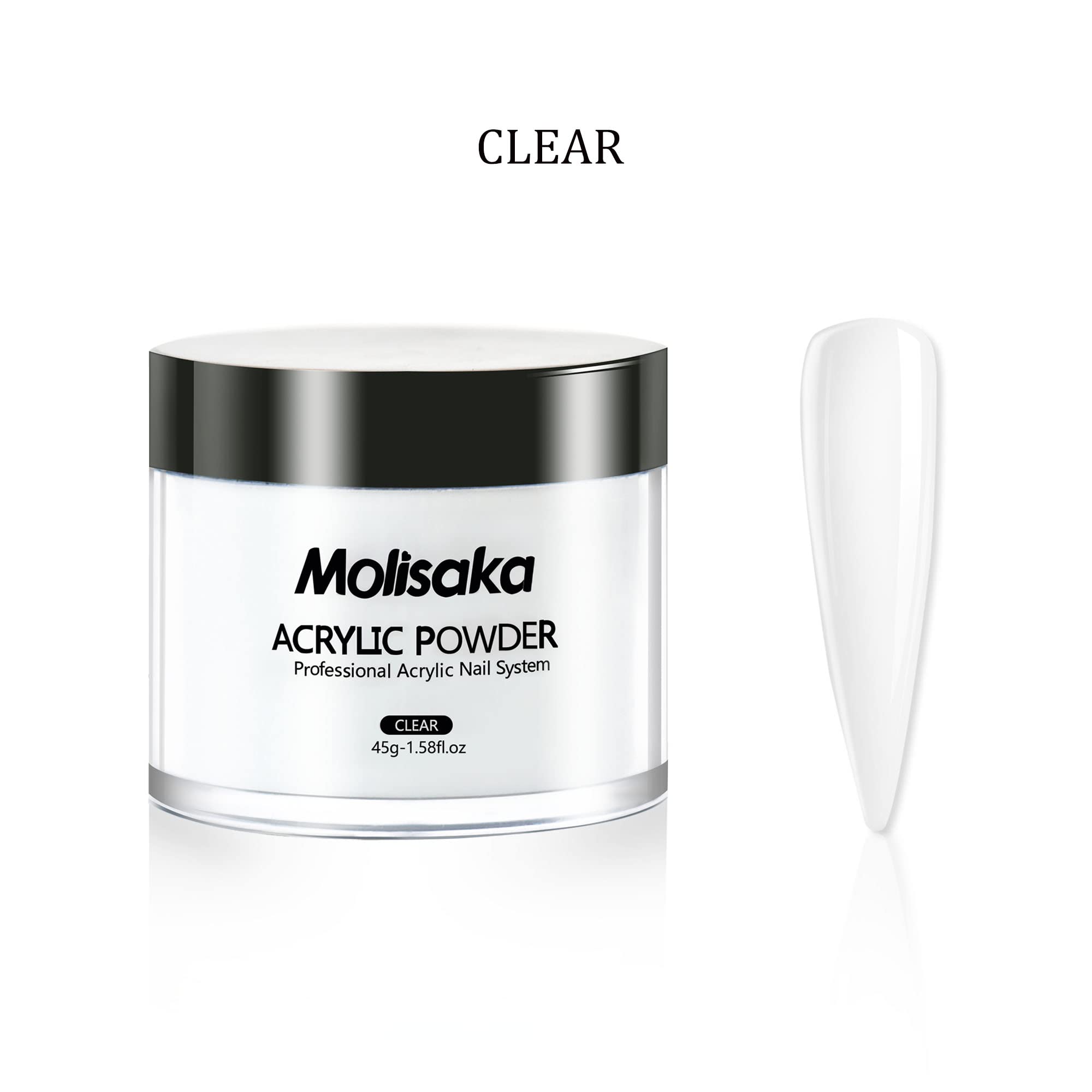 Molisaka polvo acrílico para extensiones de uñas, base duradera.