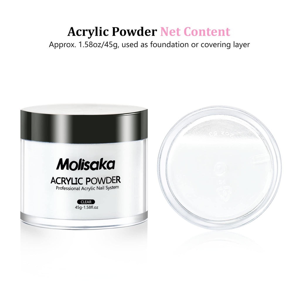 Molisaka polvo acrílico mezclable con brillo para diseños variados.