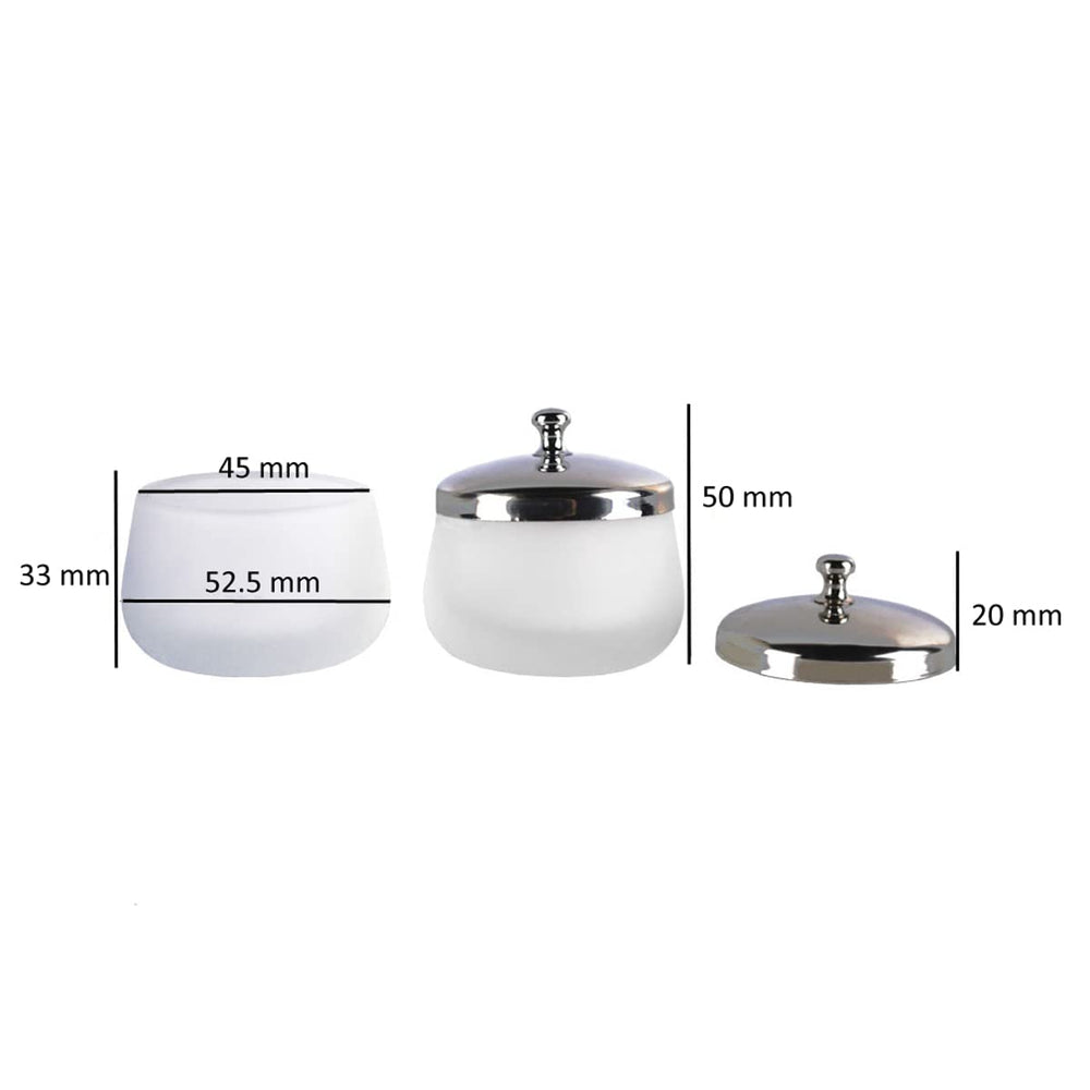 Vaso Mollensiuer de cristal para uñas con tapa, flujo controlado y derrames mínimos.