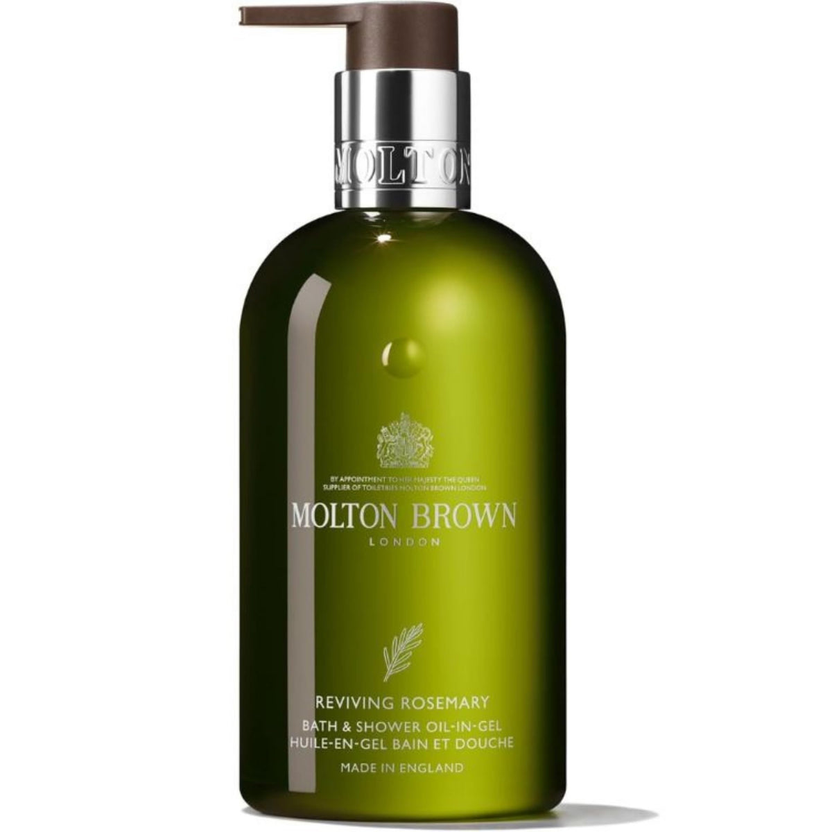 Molton Brown Reviviendo Romero: botella elegante para cuidado diario y aromático.