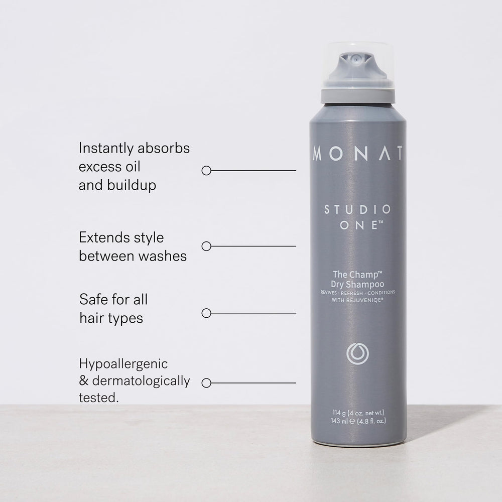 MONAT The Champ polvo de arroz microfinos para absorber aceite en raíces