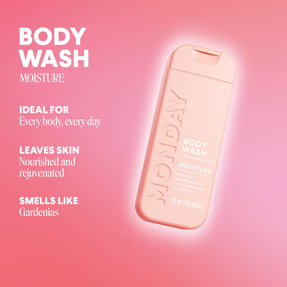 MONDAY gel de ducha MOISTURE, aroma gardenia que mejora la experiencia de la ducha.