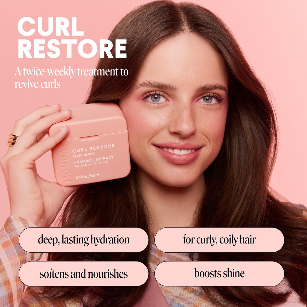 MONDAY HAIRCARE CURL RESTORE: aplicación suave en rizos para definición y brillo