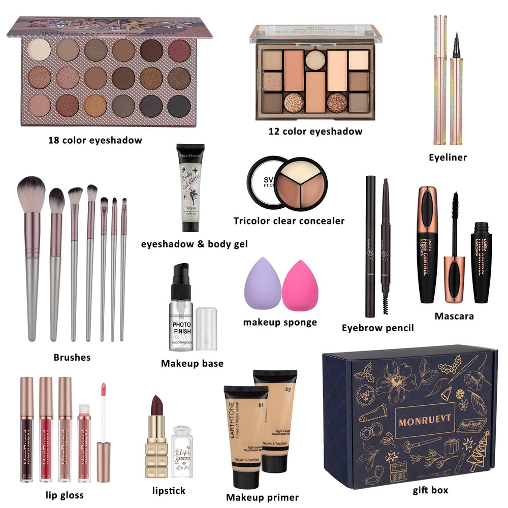 MONRUEVT paleta de sombras, tonos versátiles para estilos diarios y especiales.