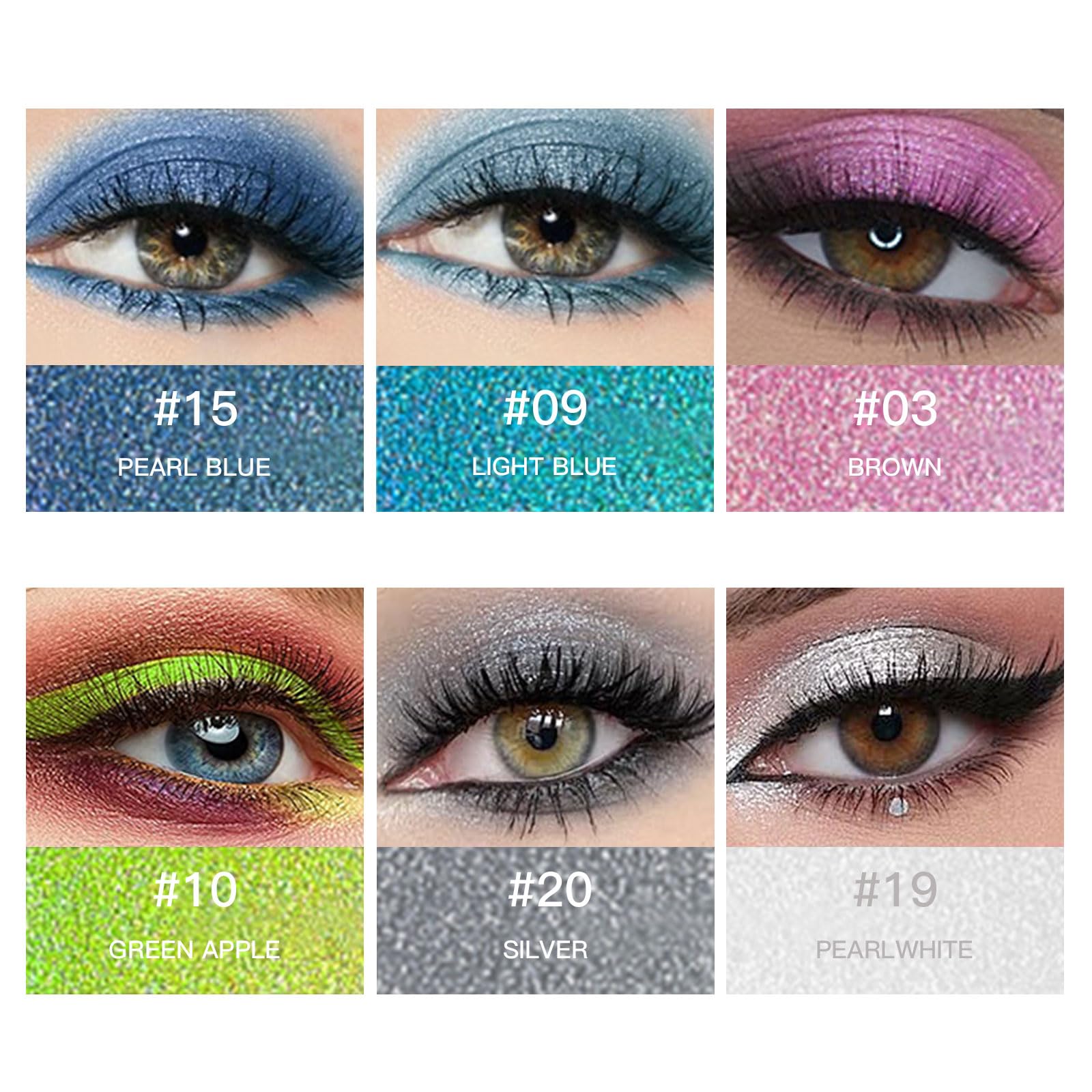 MooGlamor resistente al agua, maquillaje de ojos de larga duración.