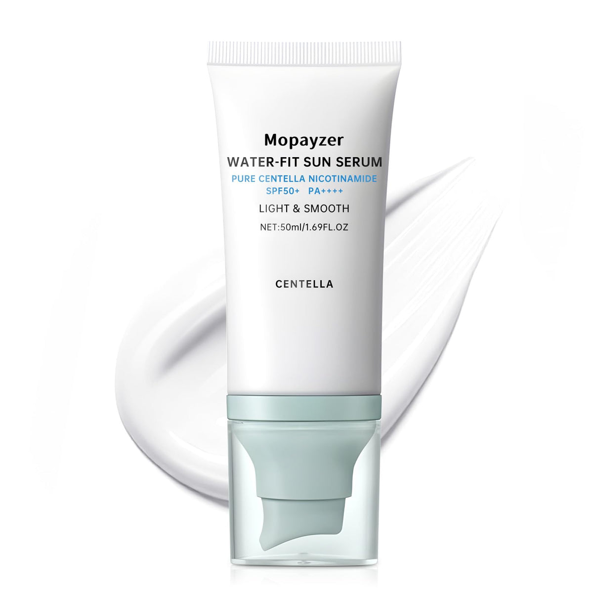 Mopayzer Centella Sunscreen, bote frontal: protección diaria frente al sol