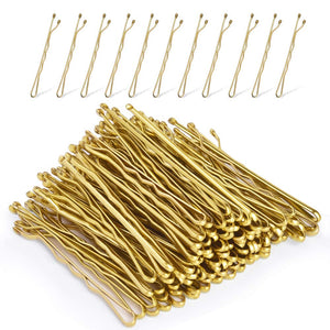 MORGLES pinzas para cabello doradas, 2 pulgadas, con caja de almacenamiento.