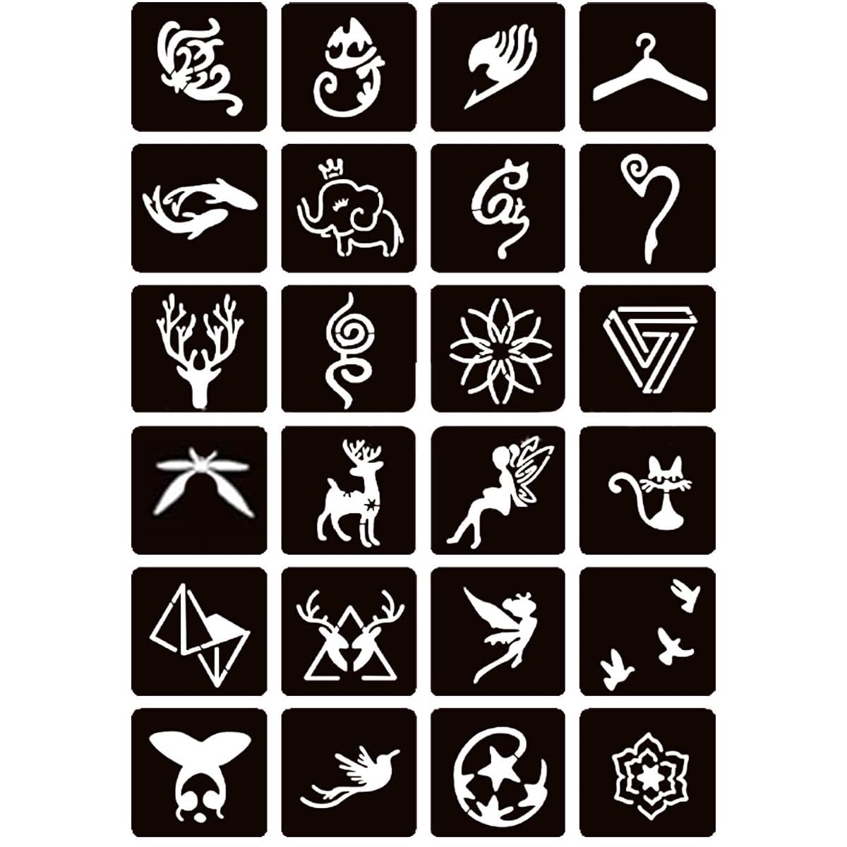 Moricher 101 plantillas variadas para crear tatuajes temporales únicos.