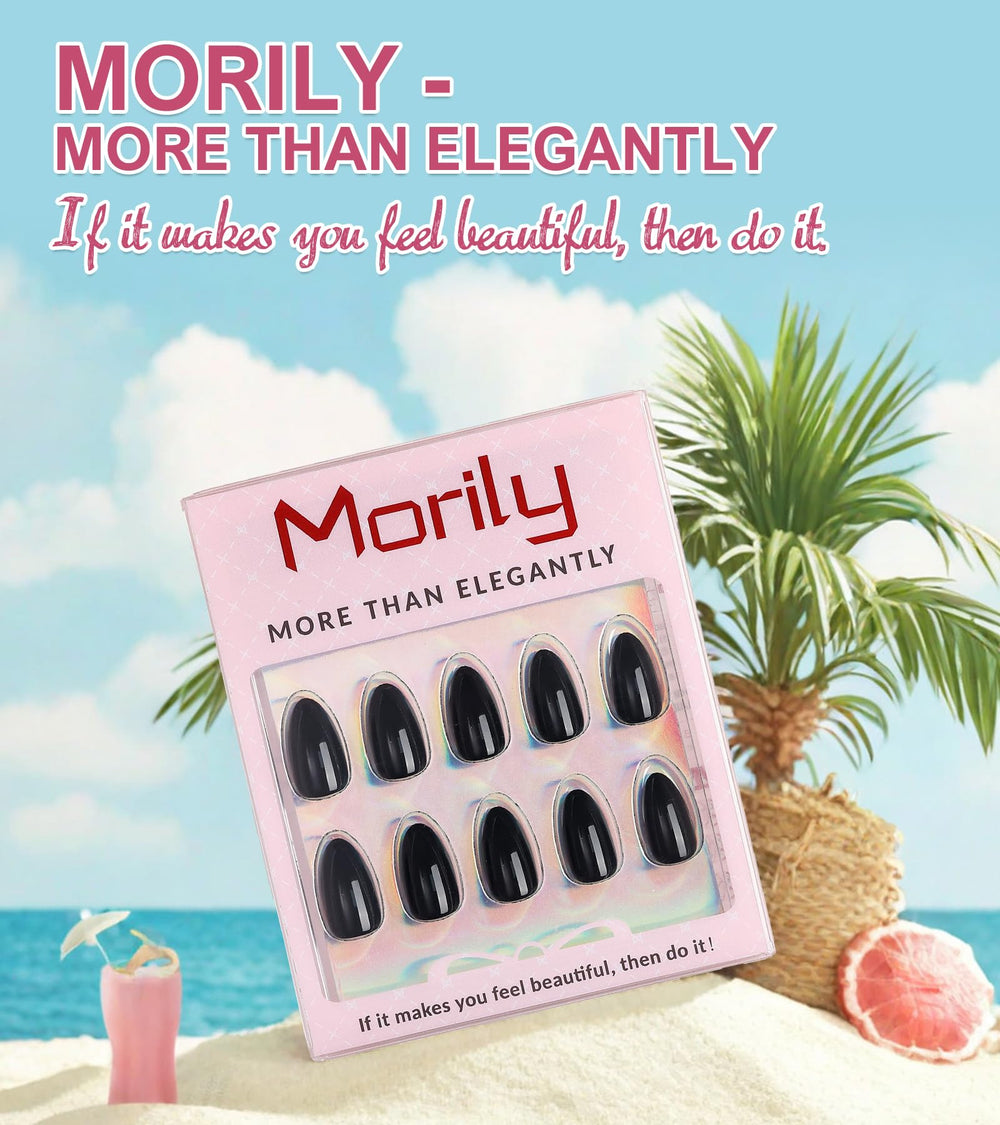 Morily uñas postizas para uso diario con aspecto natural y brillo