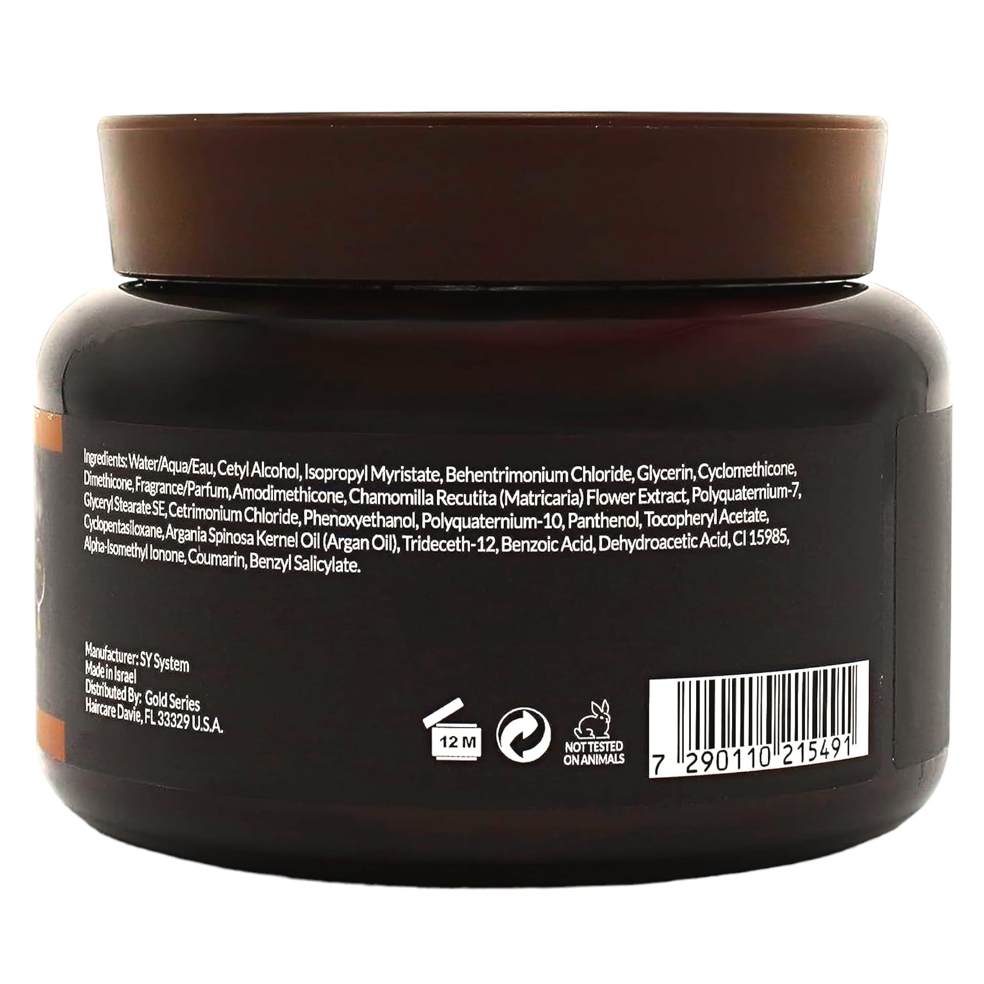 Textura cremosa de Moroccan Gold Series que suaviza y reestructura el cabello.