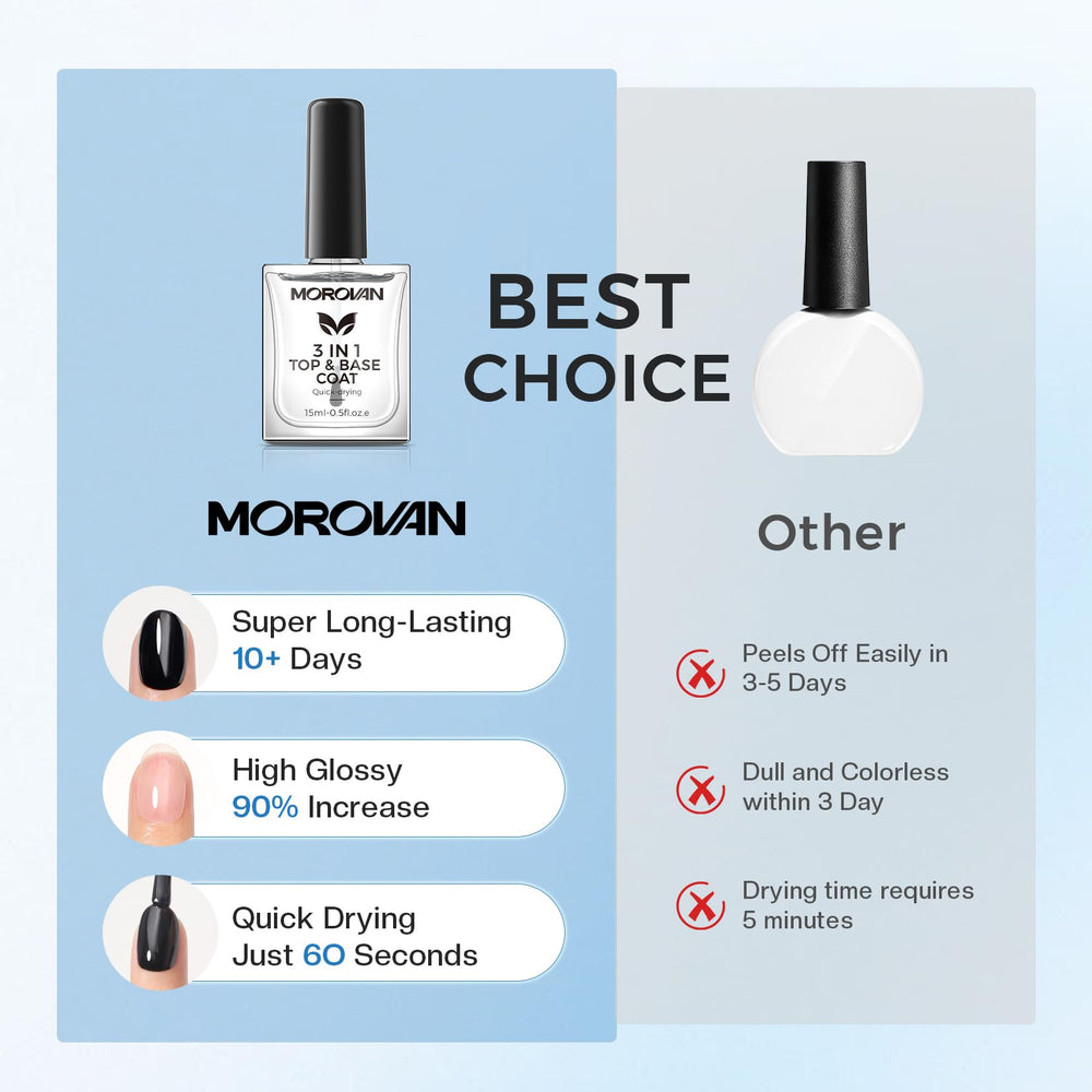 Morovan Base Coat sin UV para endurecer uñas