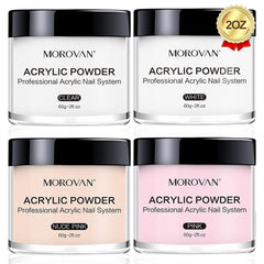 Morovan polvo acrílico 4 colores claro con acabado suave y adherencia estable