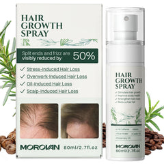 Morovan: spray crecimiento cabello, botella para aplicar en cuero cabelludo y estimula densidad.