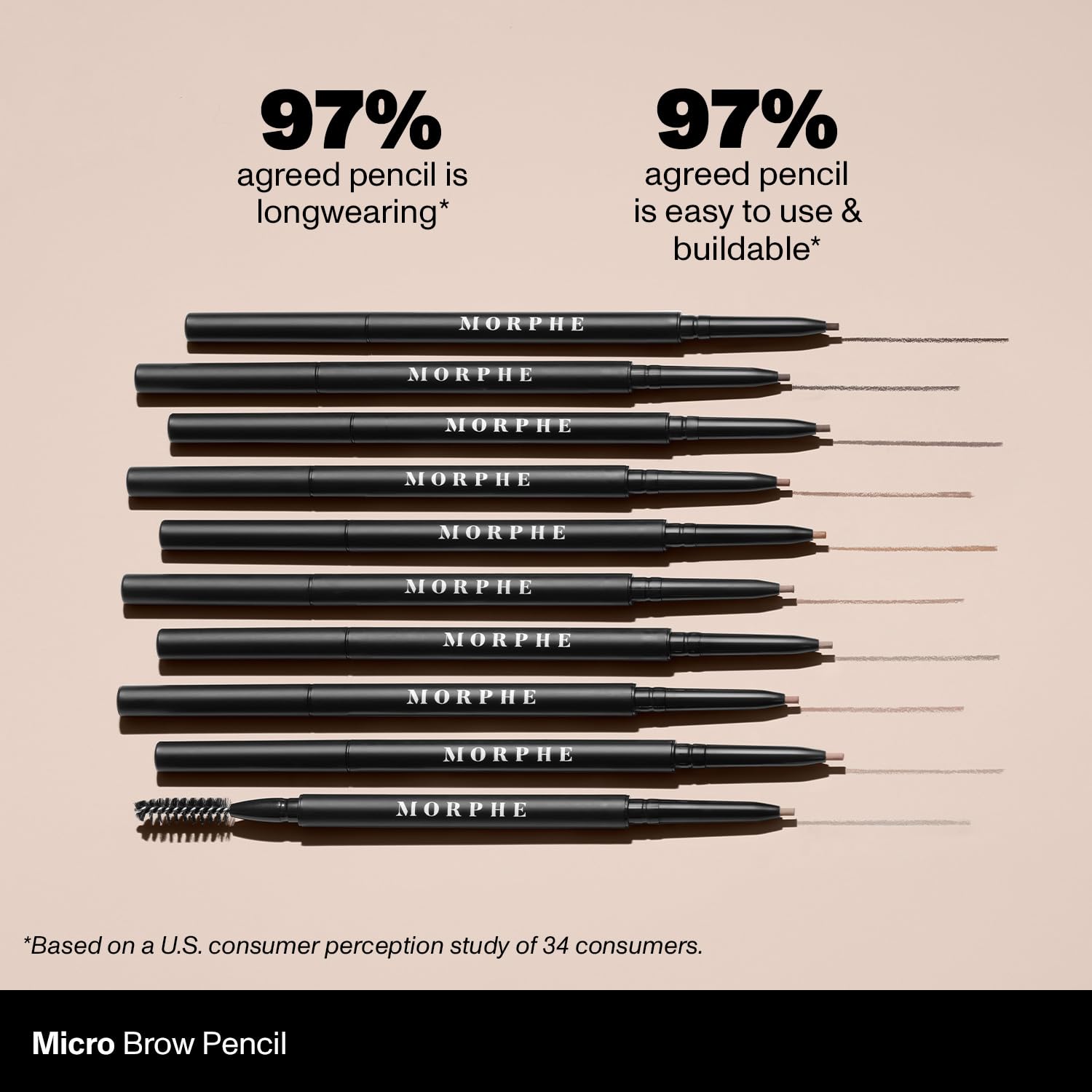 MORPHE Lápiz cejas uso versátil para rellenar y trazar