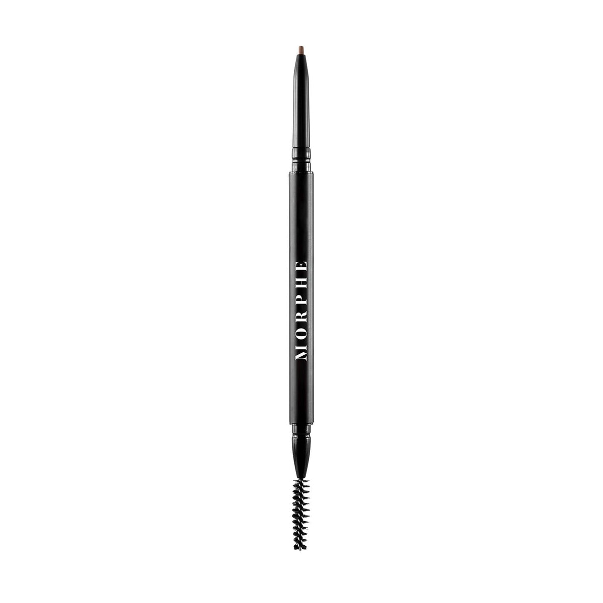 Lápiz MORPHE Micro Dual Eyebrow en empaque compacto para retoques diarios.