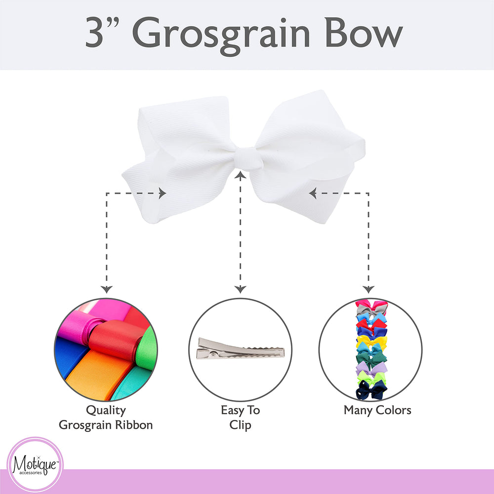 Motique Accessories lazo blanco en clip, añade suavidad a cualquier peinado.
