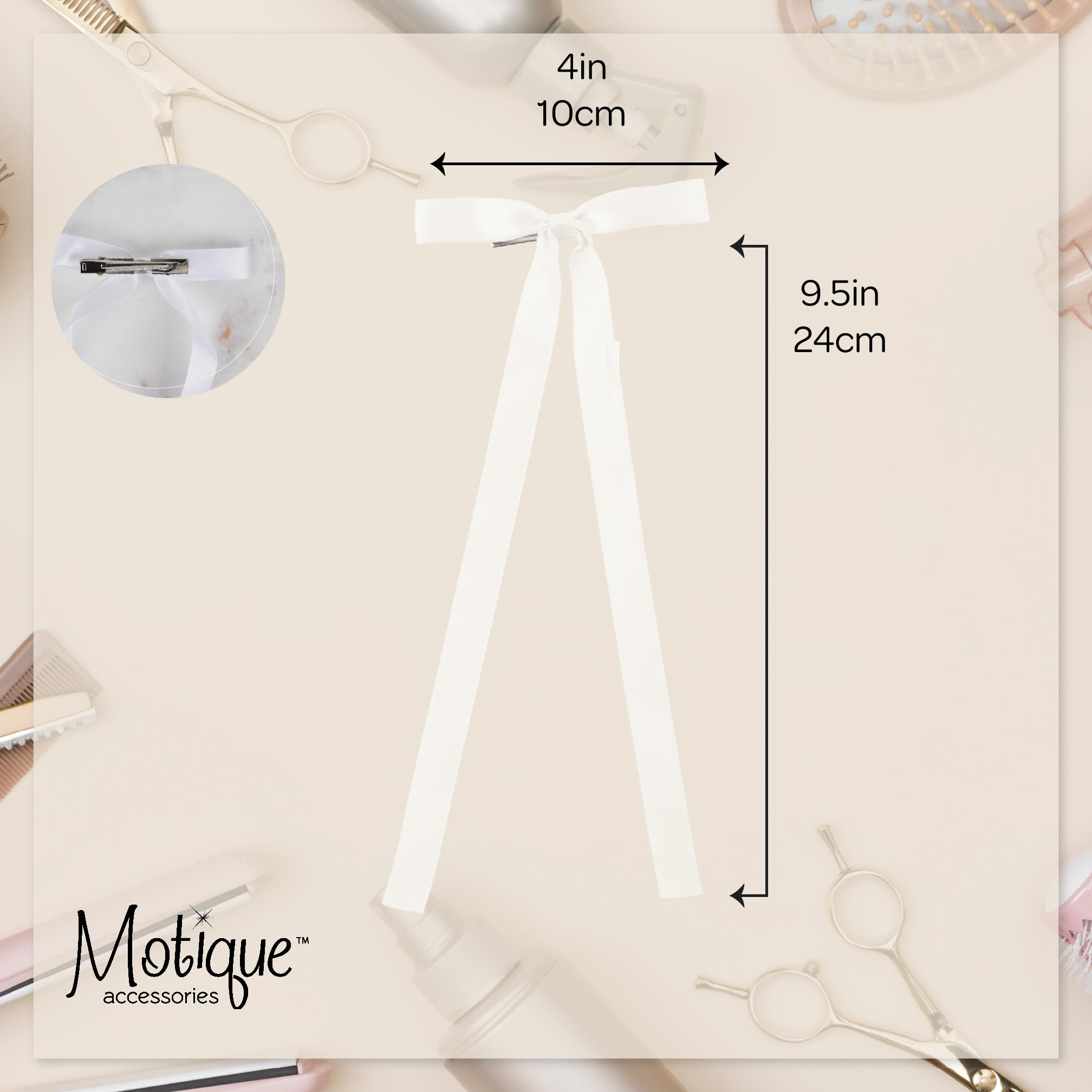 Pack de dos lazos Motique blancos, ideales para combinar.