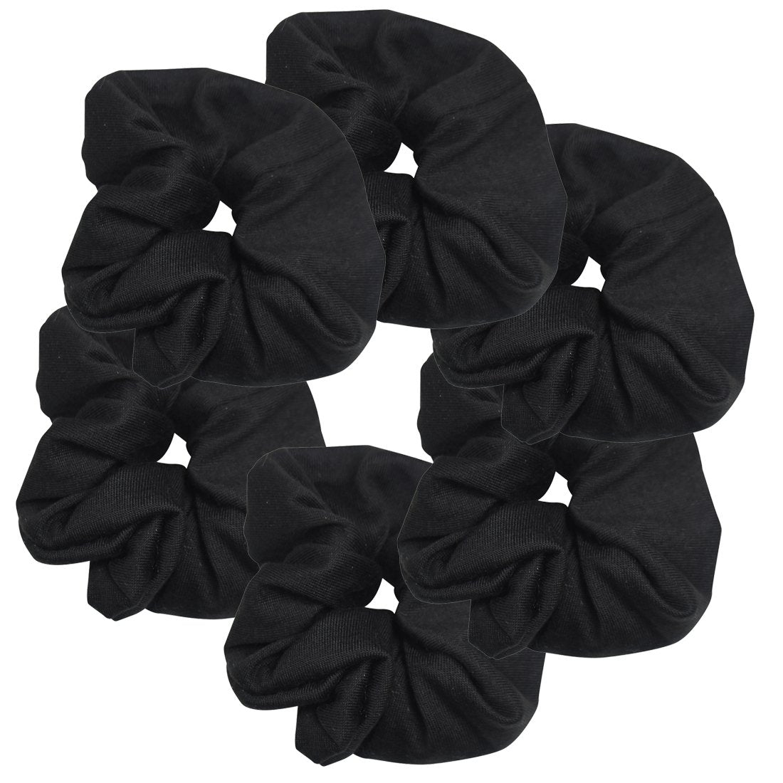 Motique Scrunchies grandes negro, textura suave para uso diario