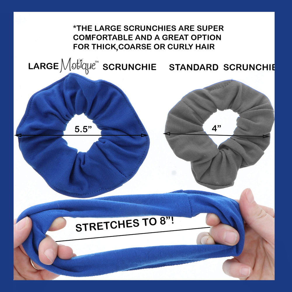Motique Accessories scrunchies grandes, colores variados en conjunto de seis para combinar