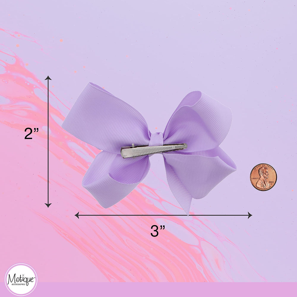 Lazo lavanda Motique Accessories combinado con atuendo infantil