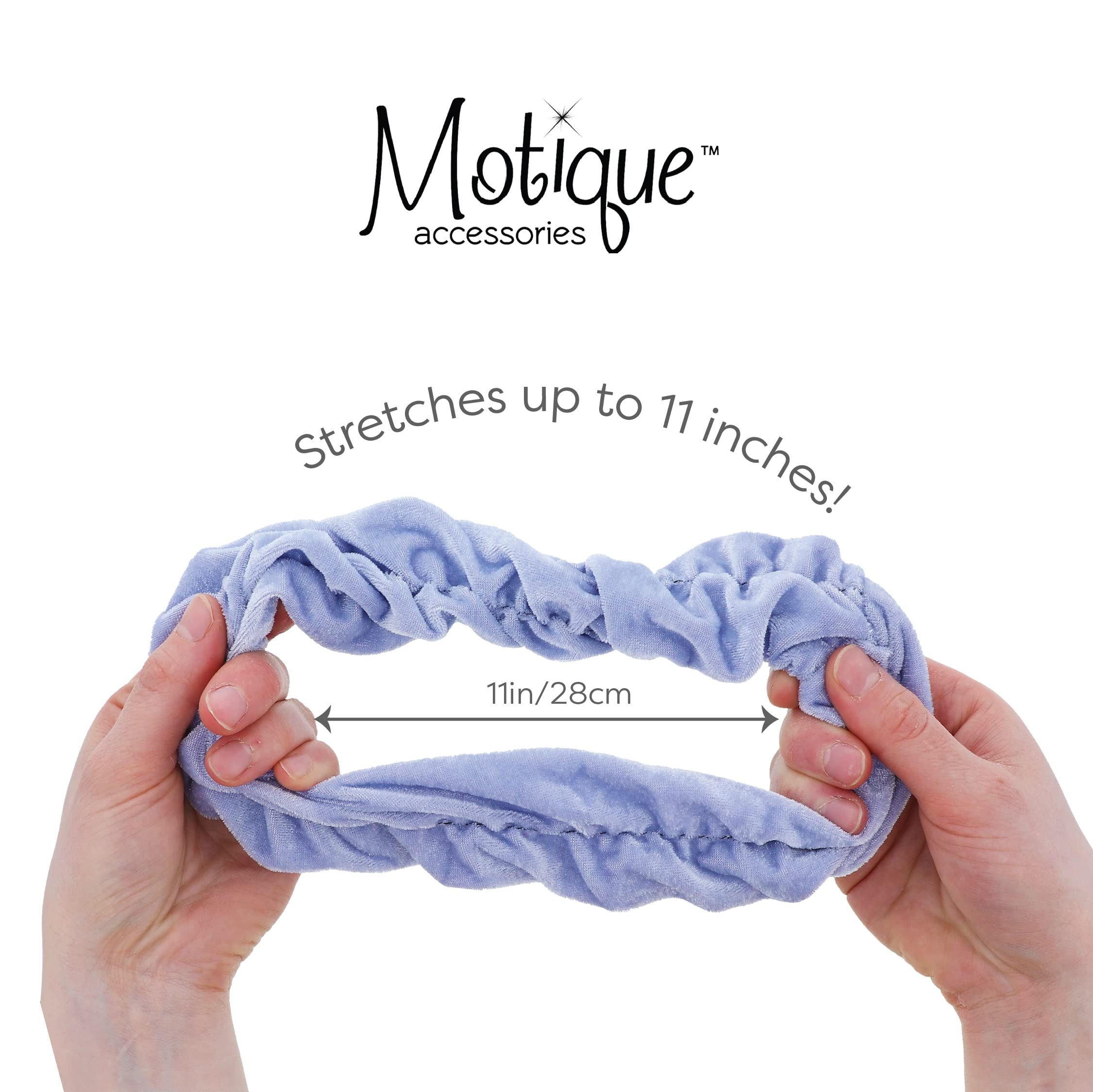 Motique Accessories scrunchie velour negro grande, ideal como regalo o detalle de regalo.