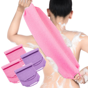 Moukeren exfoliador de espalda con asas rosado facilita la limpieza de la espalda