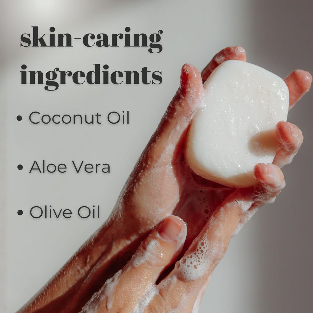 Mountain Ocean Skin Trip Jabon Coco aceite nutritivo para piel suave.