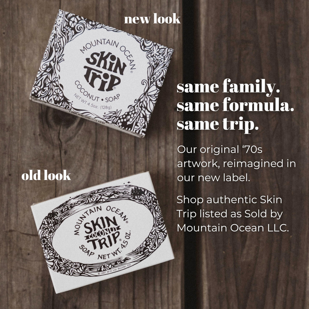 Mountain Ocean Skin Trip Jabon Coco espuma cremosa para limpieza suave.