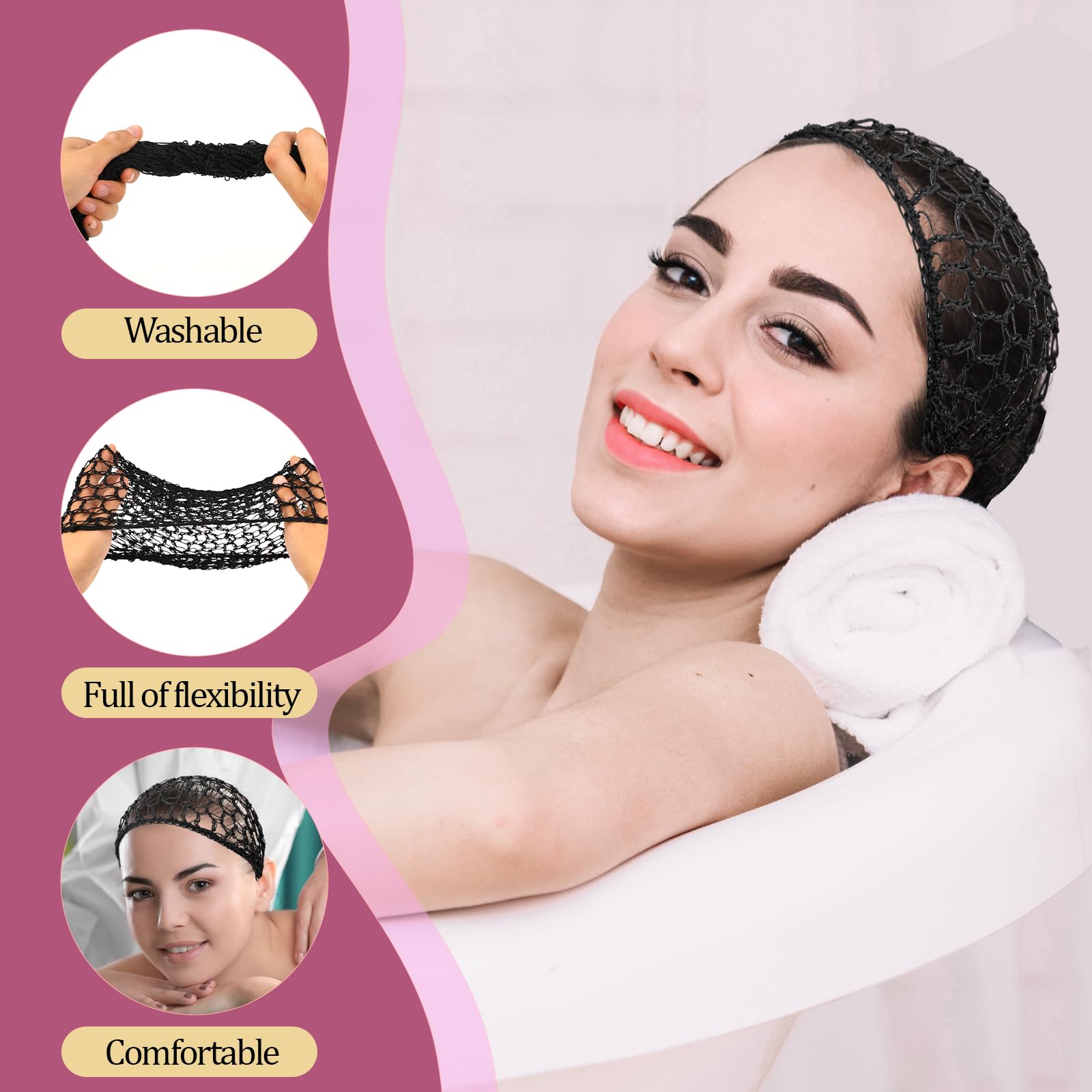 Mozeat Lens rayon suave, malla para cabello, cómodo y ligero