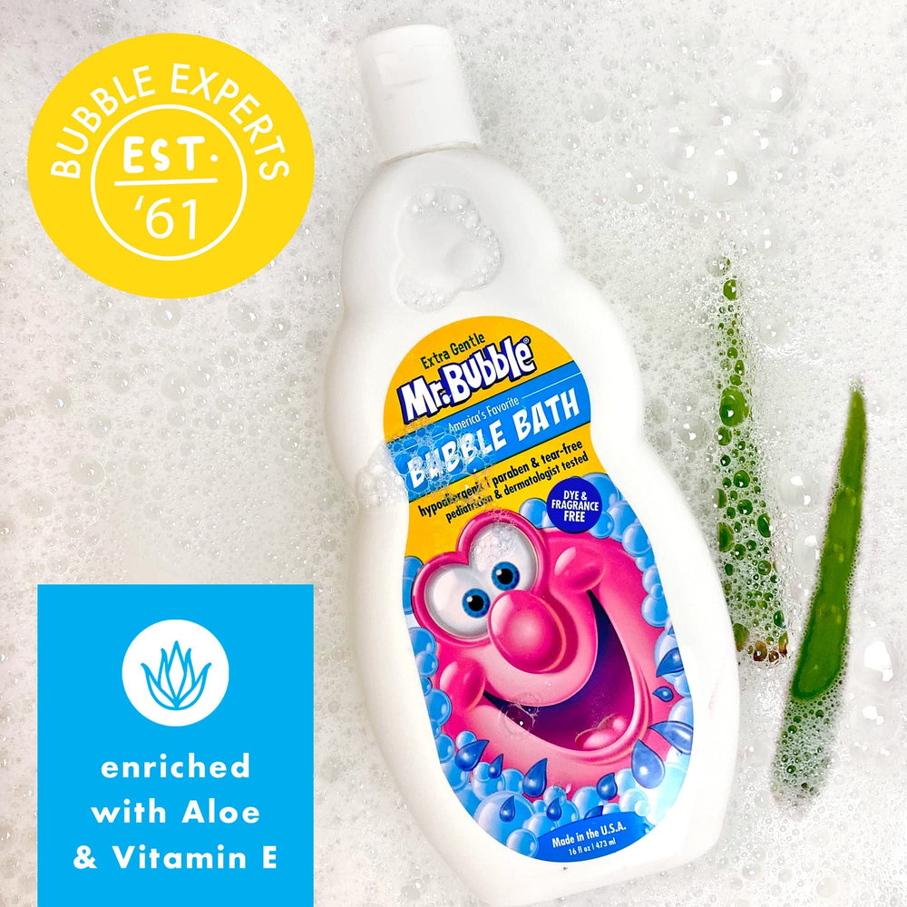 Mr. Bubble Bath Extra Gentle, baño en familia para momentos tranquilos.