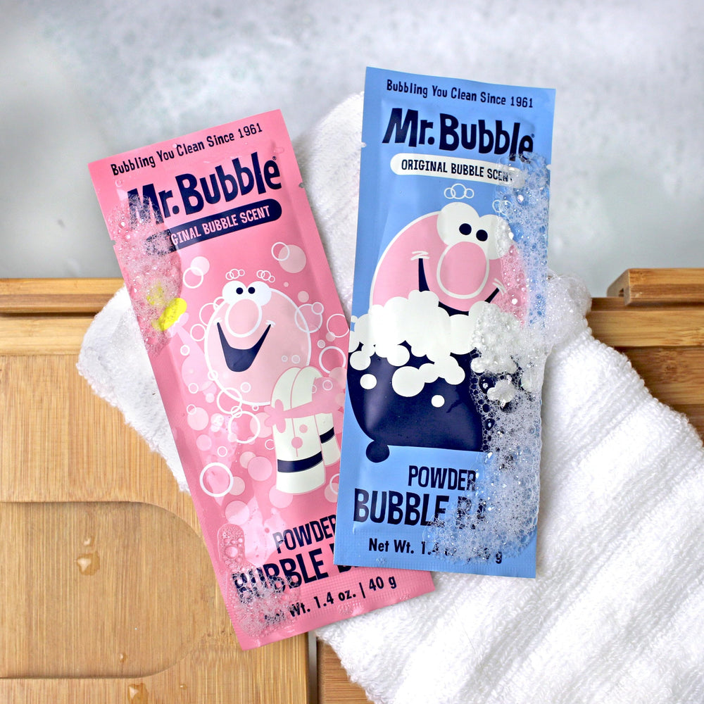 Mr. Bubble burbujas grandes y suaves en la bañera.