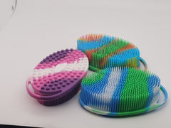 MR LION dos-en-uno lufa silicona, lado largo para cuerpo, limpieza profunda.