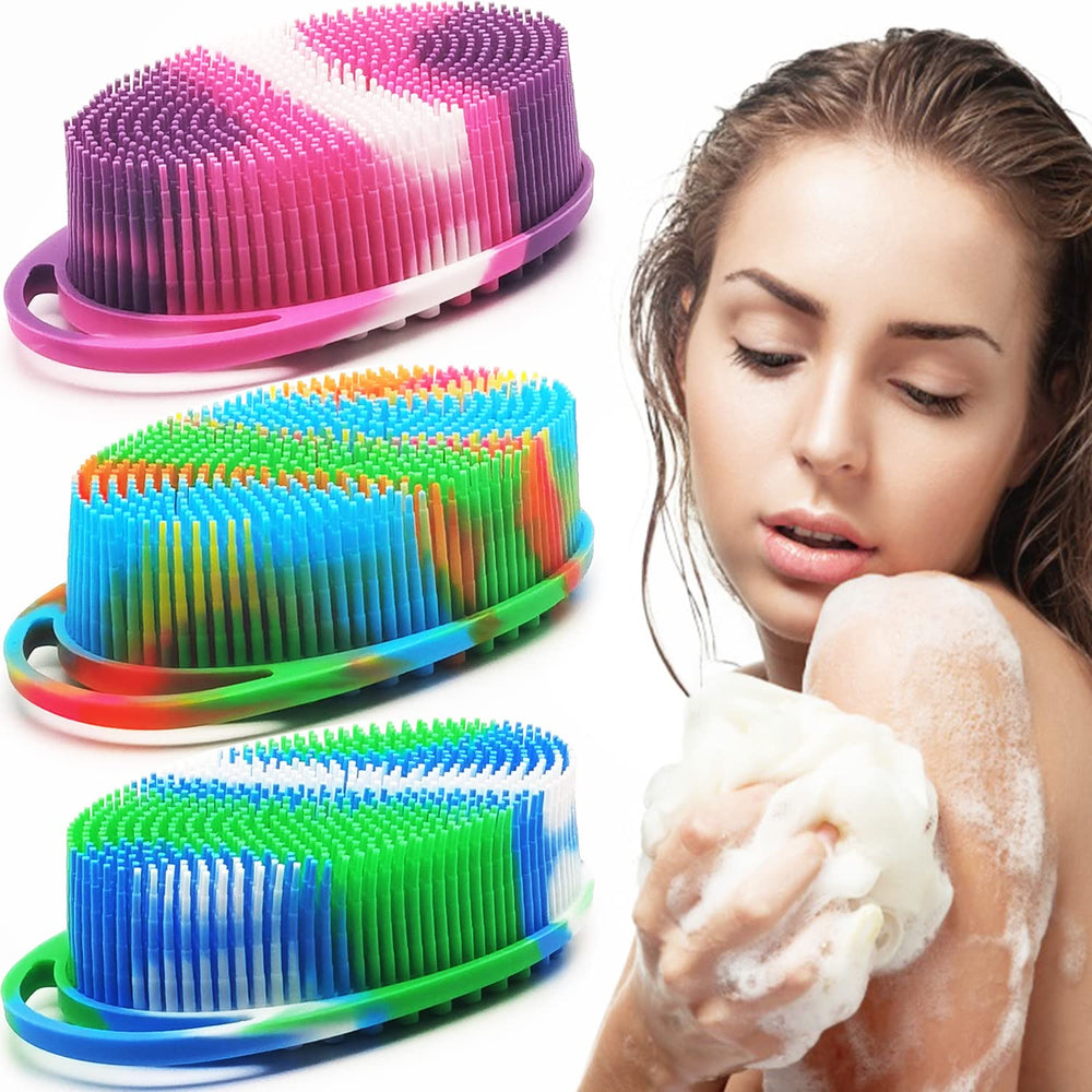 MR LION lufa silicona rosa, tres-pack, ideal para una limpieza suave de piel.