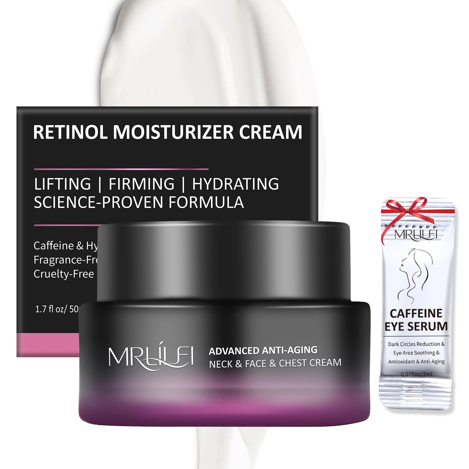 MRLILEI beauty aplicación crema: textura suave para absorción rápida.
